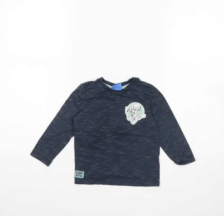 George Boys Blue Herringbone  Basic T-Shirt Size 2 Years  - Paw patrol