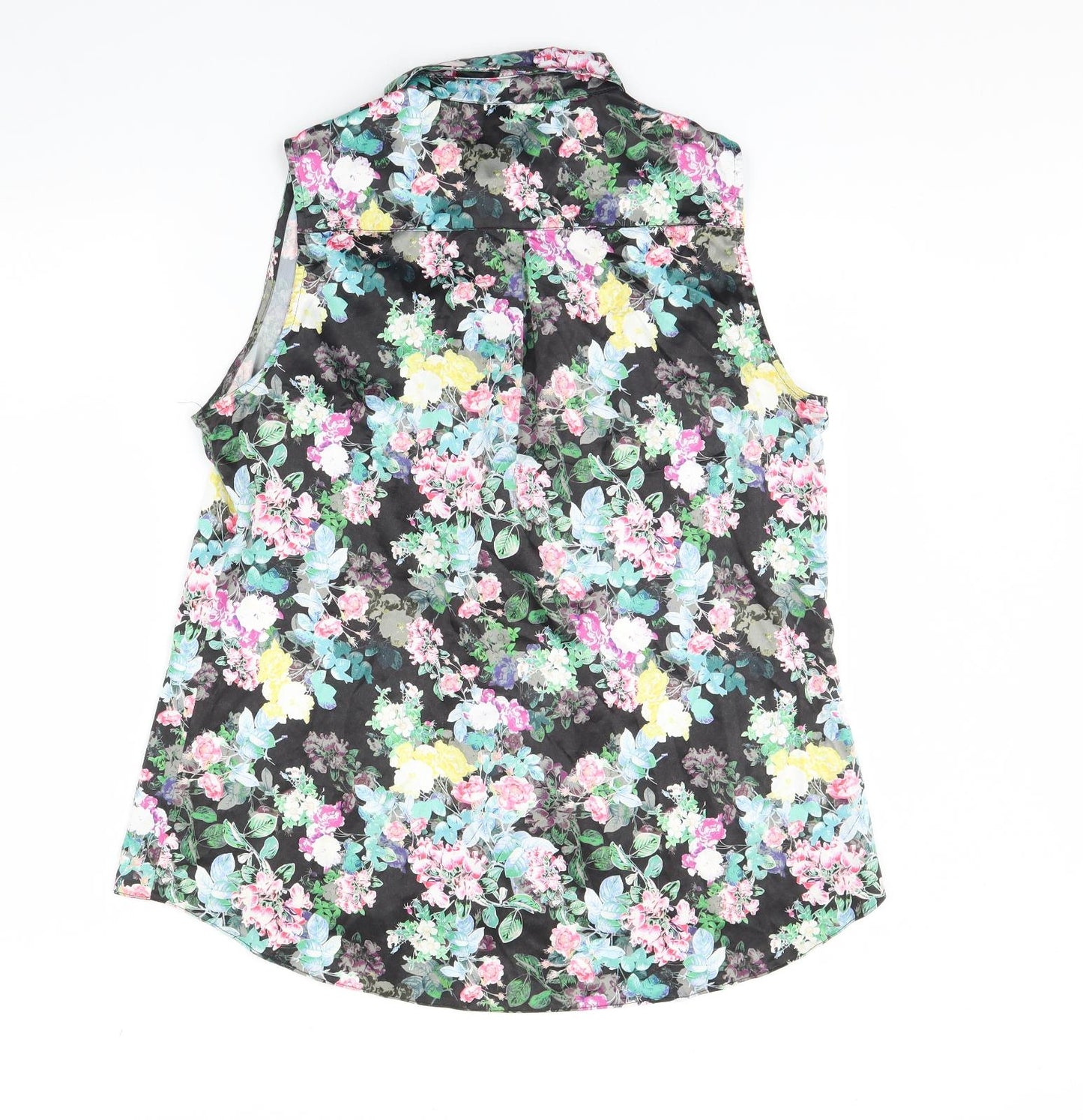 Select Womens Black Floral  Basic Button-Up Size 16