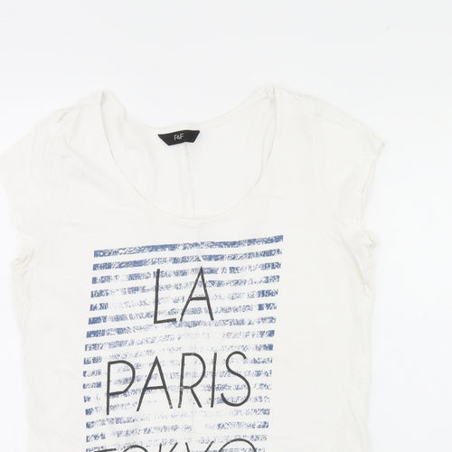 F&F Womens White   Basic T-Shirt Size 16