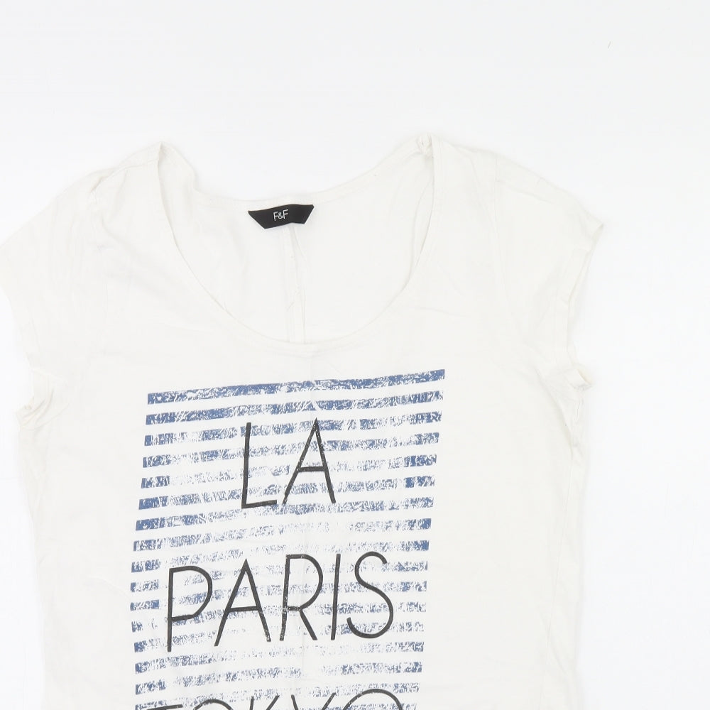 F&F Womens White   Basic T-Shirt Size 16