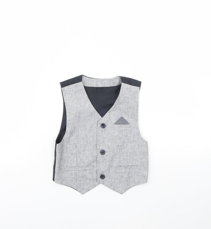 Urban rascals Baby Grey   Jacket Waistcoat Size 24 Months