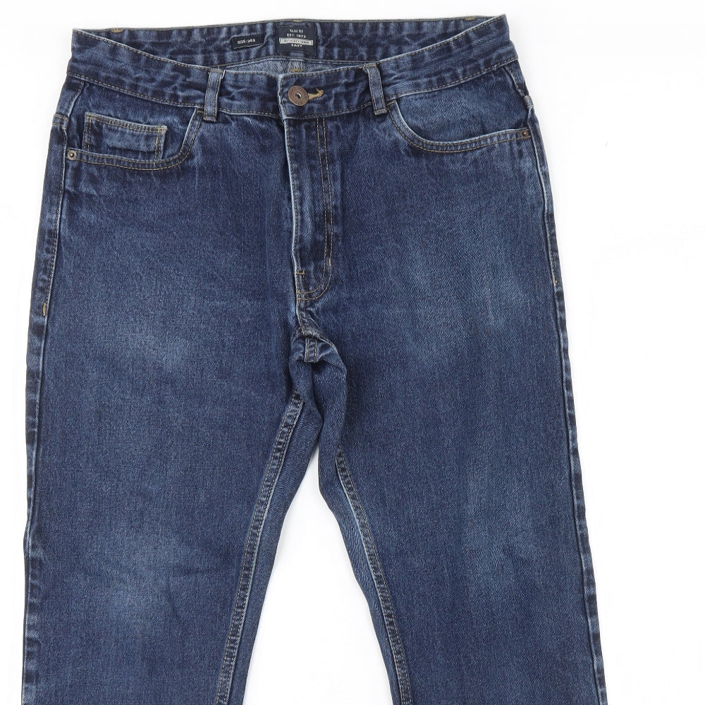 Easy Mens Blue  Denim Straight Jeans Size 34 L29 in
