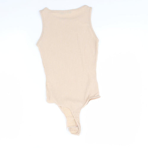 pretty little Thing Womens Beige   Bodysuit One-Piece Size 4