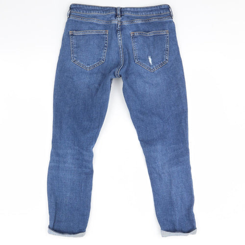 Topshop Womens Blue  Denim Cropped Jeans Size 28 L24 in