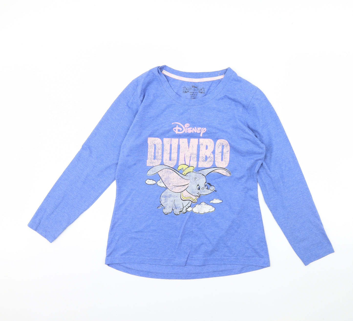 Disney Womens Blue Solid  Cami Pyjama Top Size 10  - Dumbo