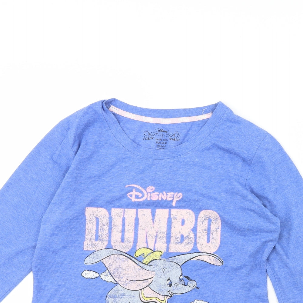 Disney Womens Blue Solid  Cami Pyjama Top Size 10  - Dumbo