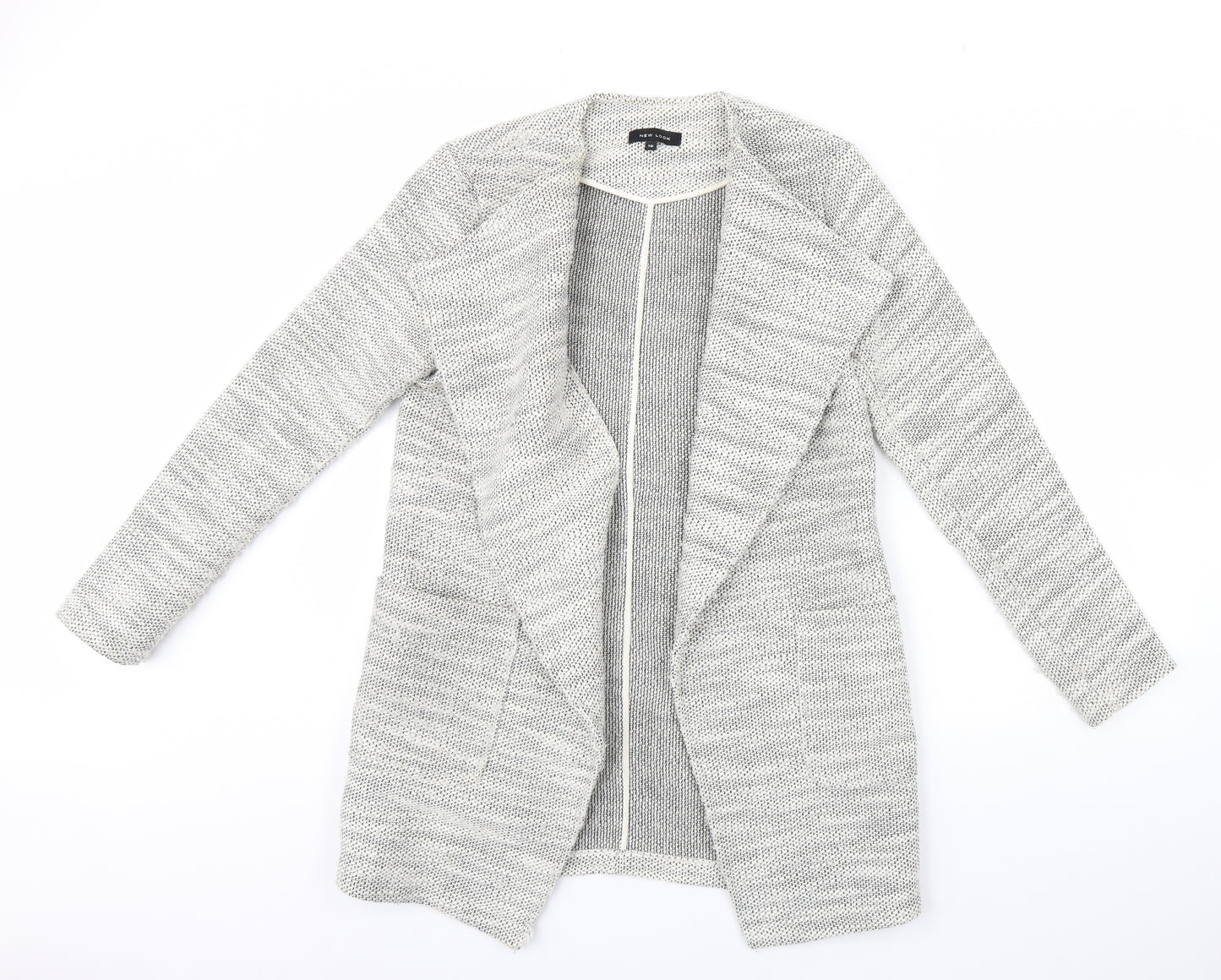 New Look Womens Ivory Herringbone  Jacket  Size 10