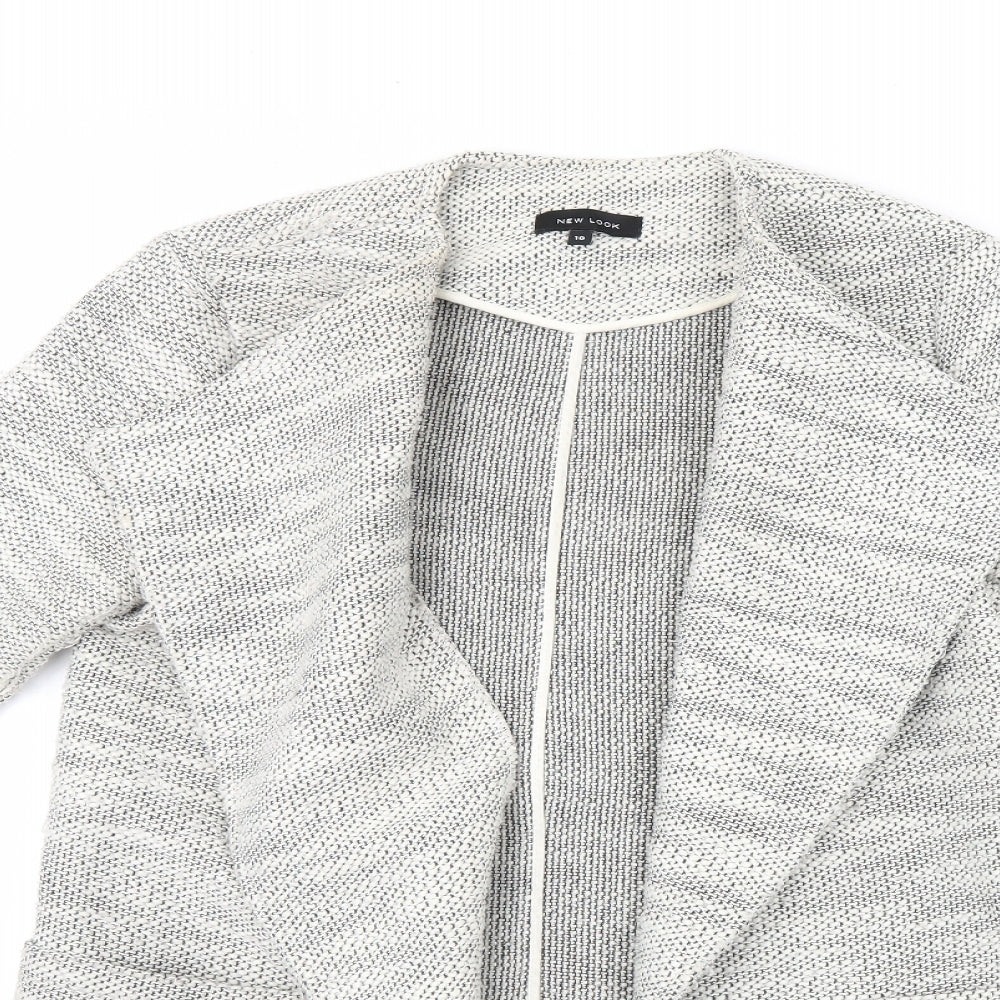 New Look Womens Ivory Herringbone  Jacket  Size 10