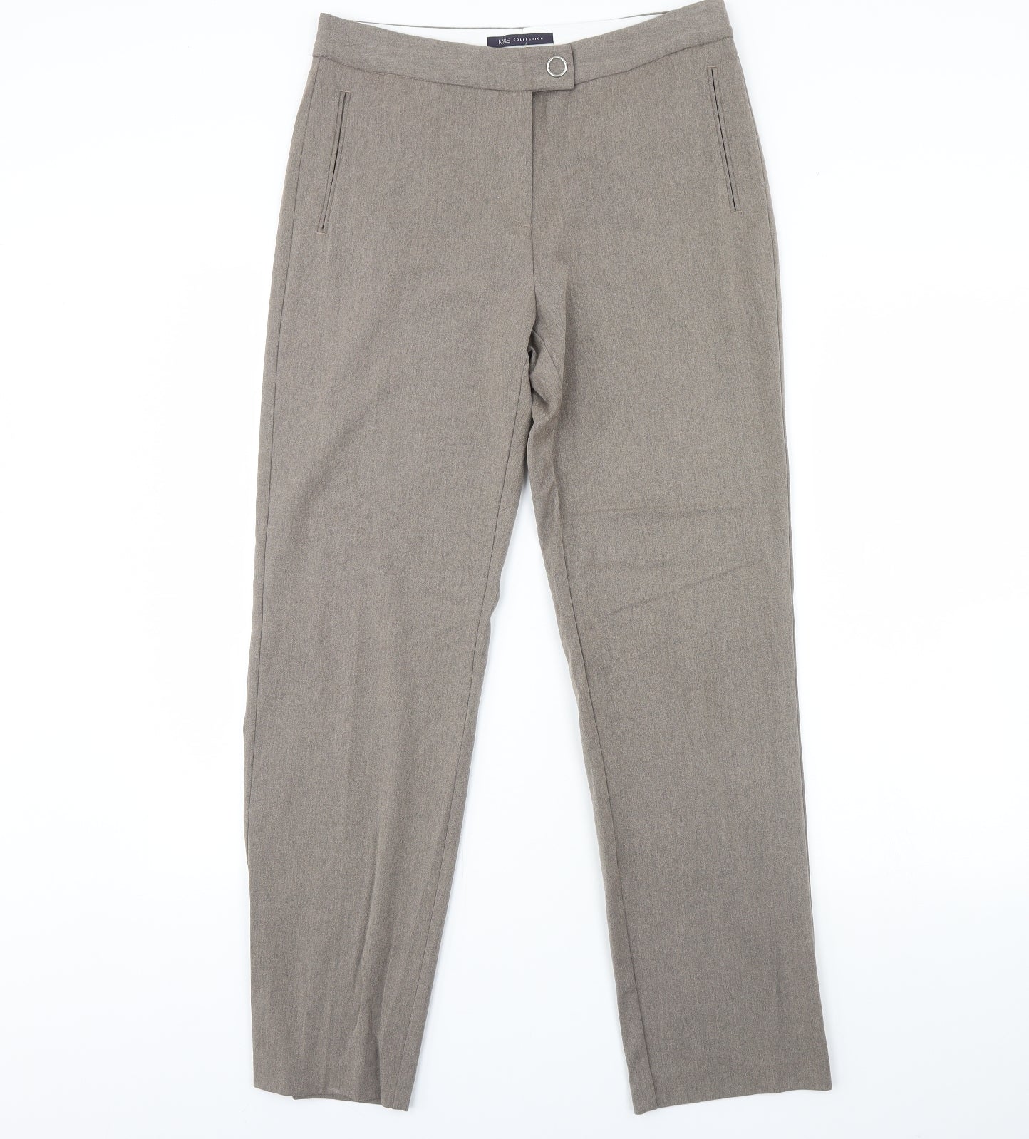 M&s Womens Beige   Trousers  Size 10 L30 in