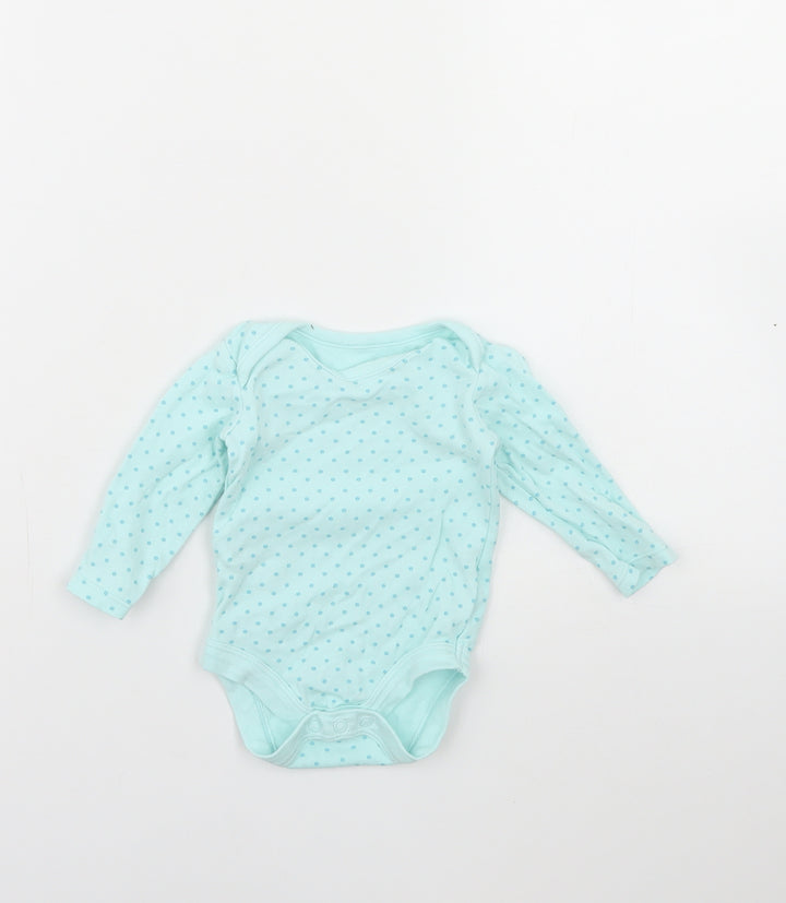 TU Girls Blue Striped Babygrow One-Piece Size 0-3 Months