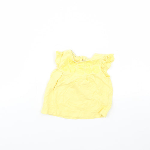F&F Girls Yellow   Basic Blouse Size 0-3 Months