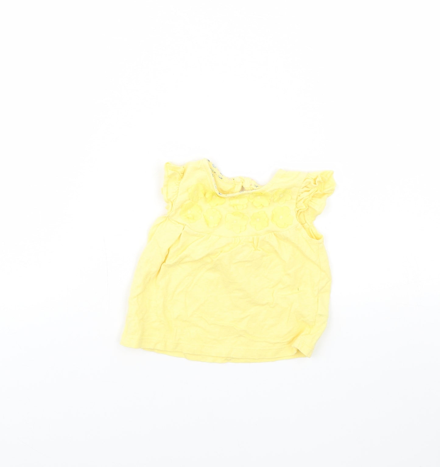 F&F Girls Yellow   Basic Blouse Size 0-3 Months