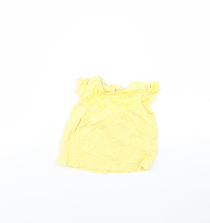 F&F Girls Yellow   Basic Blouse Size 0-3 Months