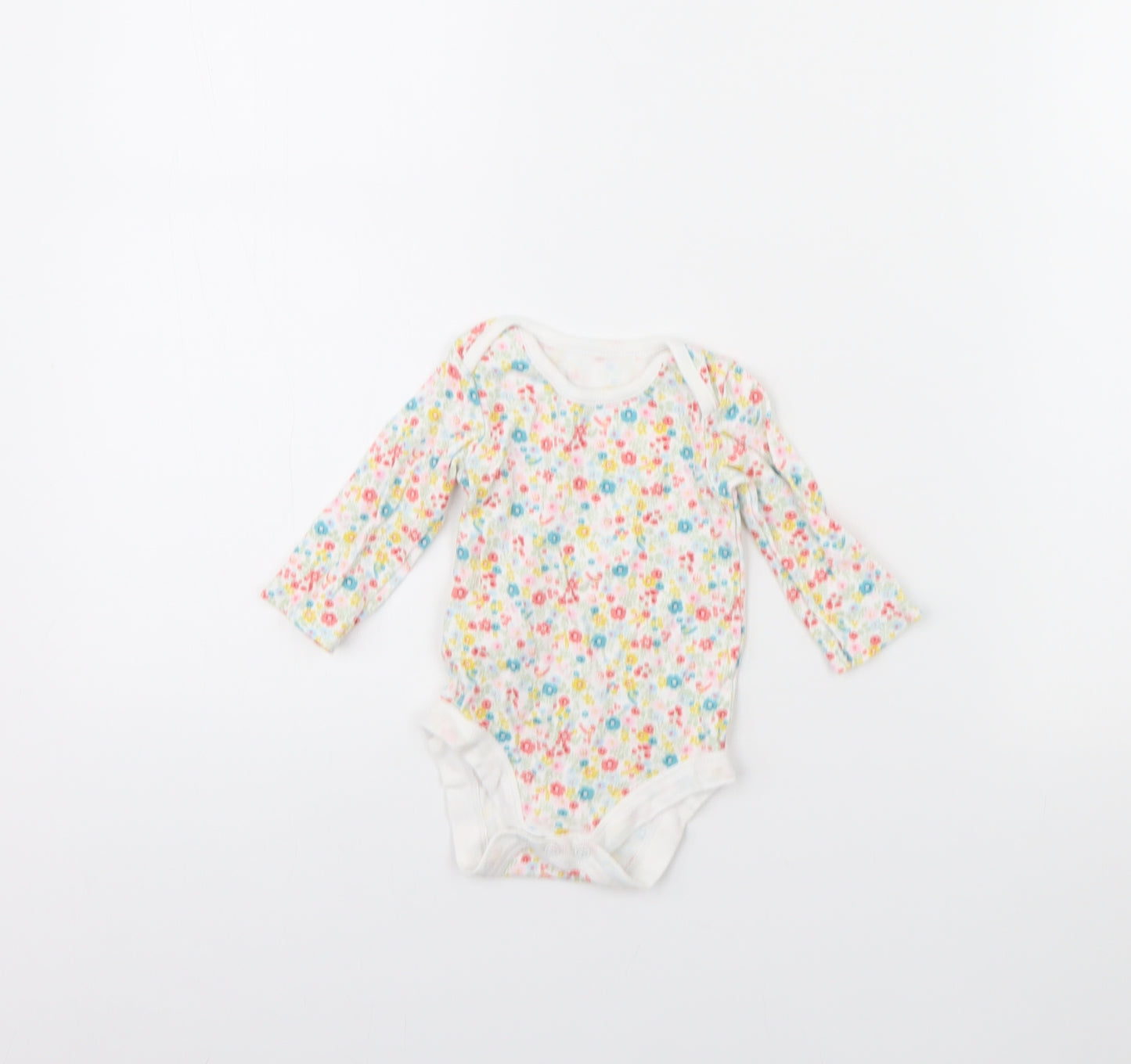 TU Girls White Floral  Babygrow One-Piece Size 0-3 Months