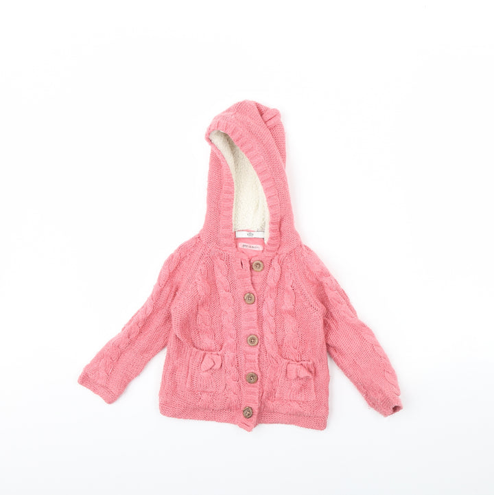 m&S Girls Pink Jacket Size 2 Years