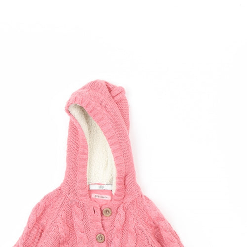 m&S Girls Pink   Jacket  Size 2 Years