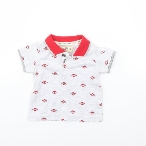 Lee Cooper Baby Grey Spotted  Basic Polo Size 3-6 Months