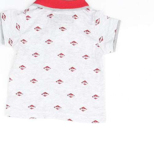 Lee Cooper Baby Grey Spotted  Basic Polo Size 3-6 Months