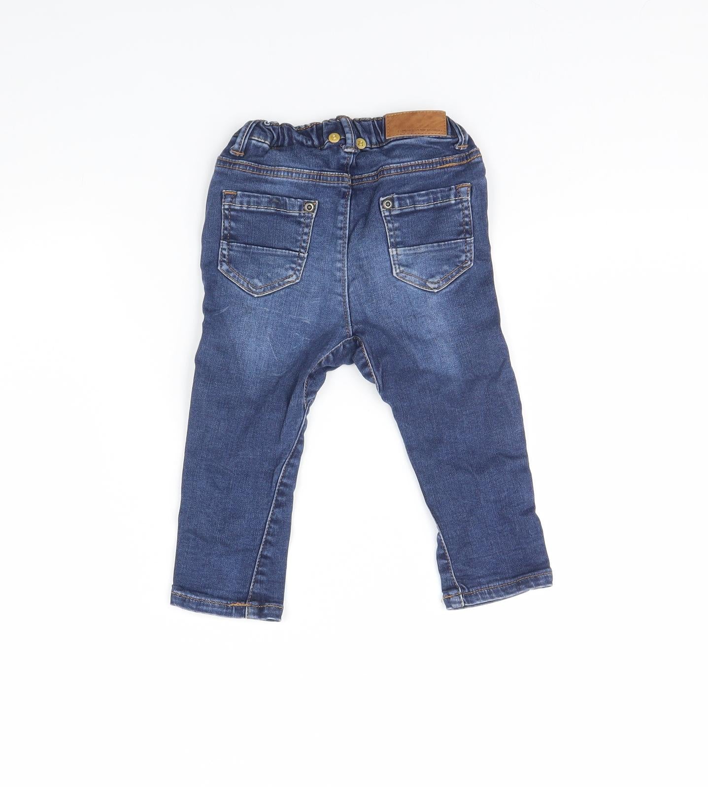 Zara Baby Blue  Denim Capri Jeans Size 12 Months