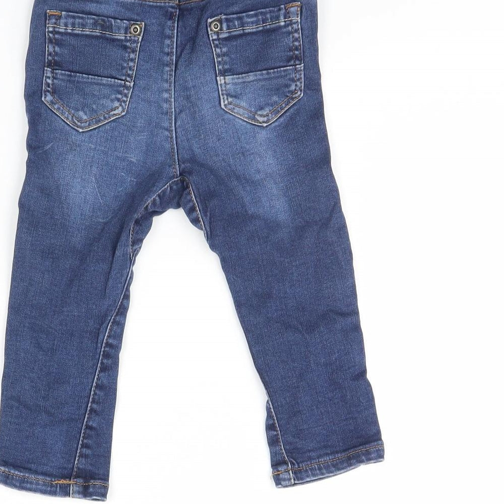 Zara Baby Blue  Denim Capri Jeans Size 12 Months