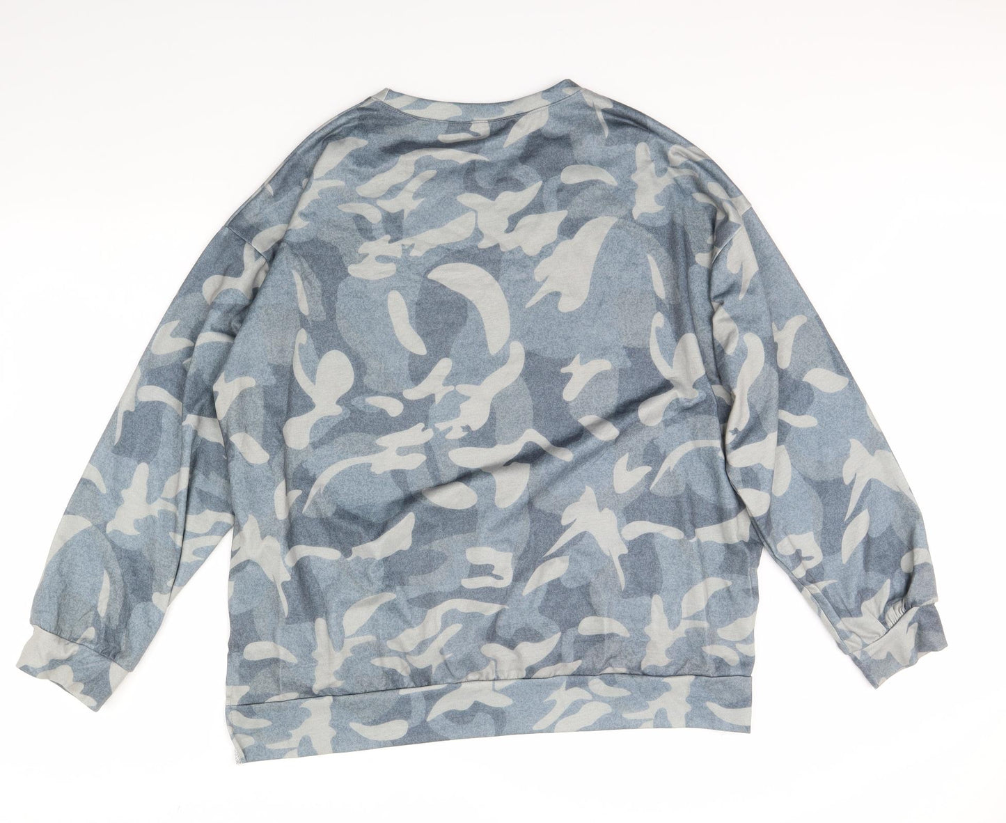 Preworn Womens Green Camouflage  Pullover Jumper Size 3XL