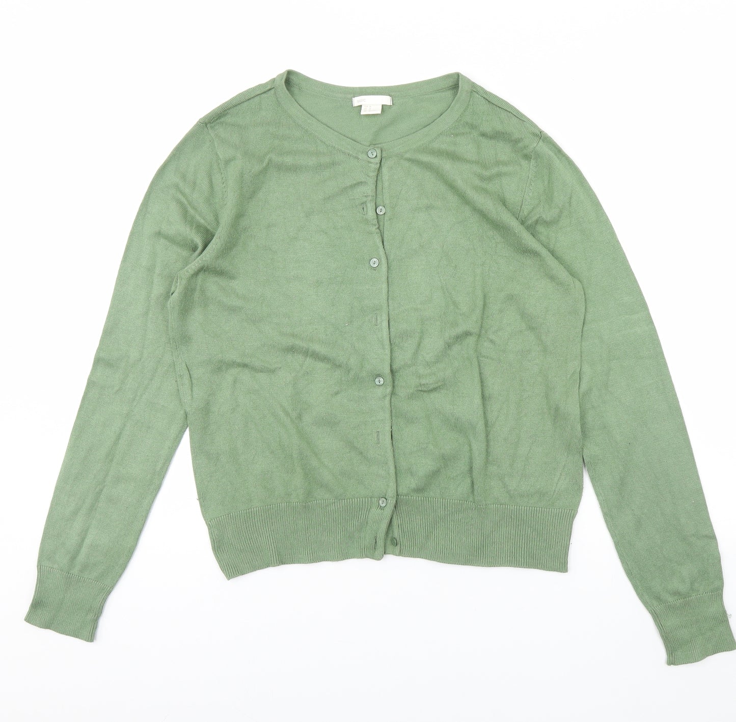 H&M Womens Green   Cardigan Jumper Size M