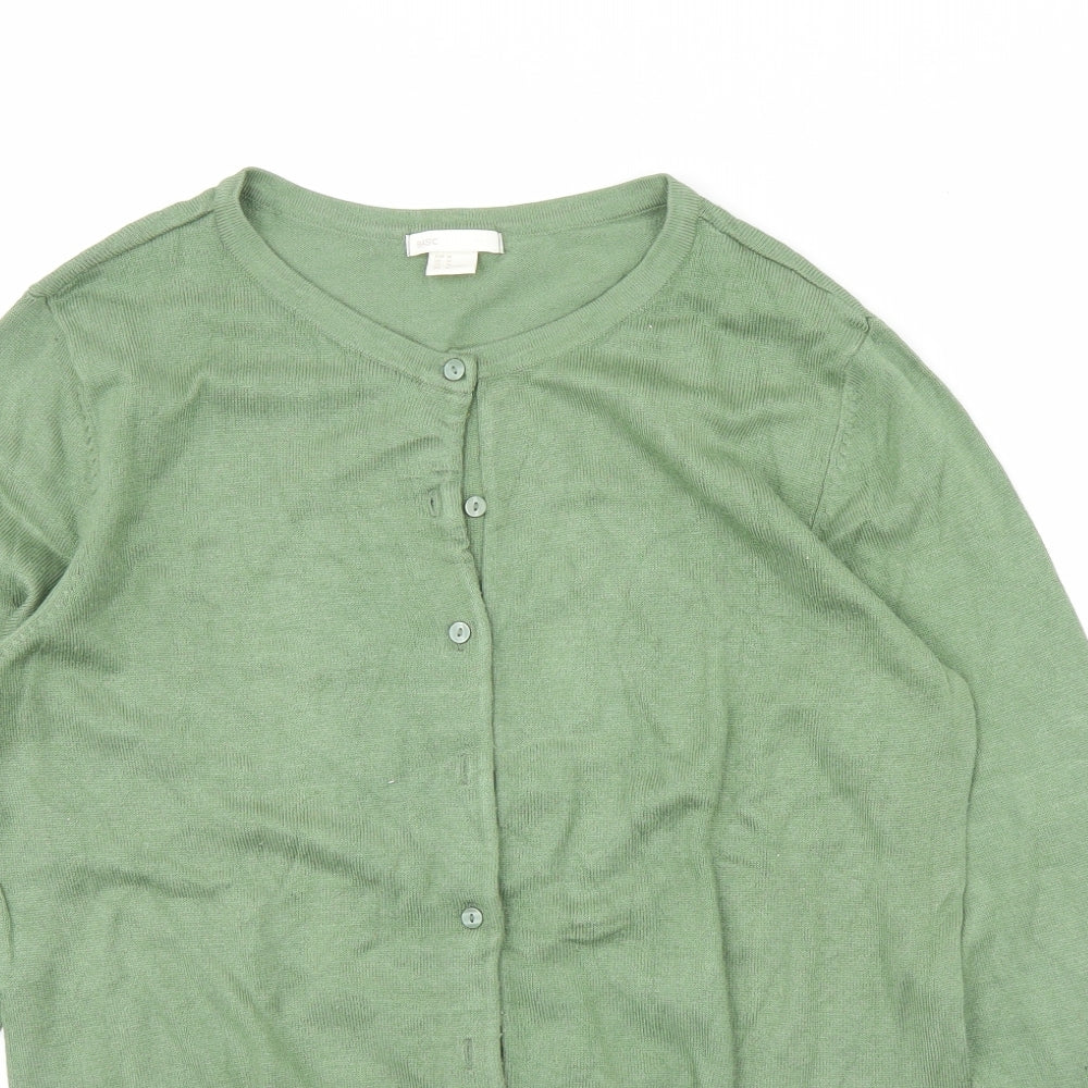 H&M Womens Green   Cardigan Jumper Size M