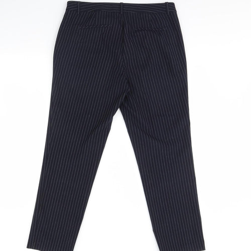Katherine Barclay Womens Blue Striped  Trousers  Size 14 L30 in