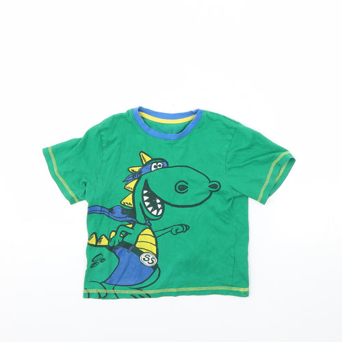 Primark Boys Green   Basic T-Shirt Size 6 Years  - Dinosaur