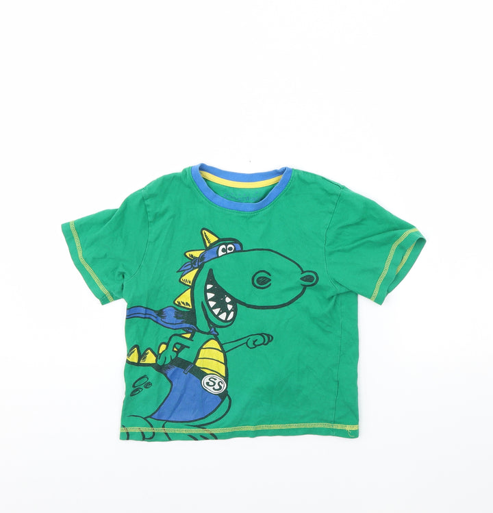 Primark Boys Green   Basic T-Shirt Size 6 Years  - Dinosaur