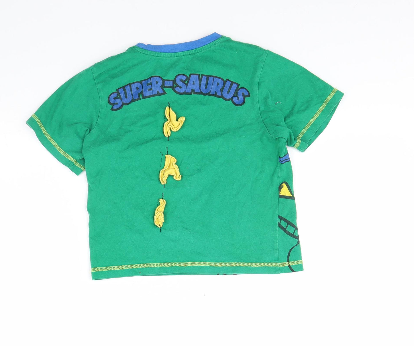Primark Boys Green   Basic T-Shirt Size 6 Years  - Dinosaur