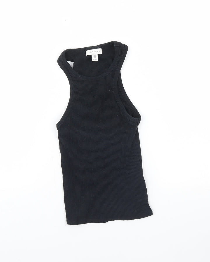 Topshop Womens Black   Basic Tank Size 6