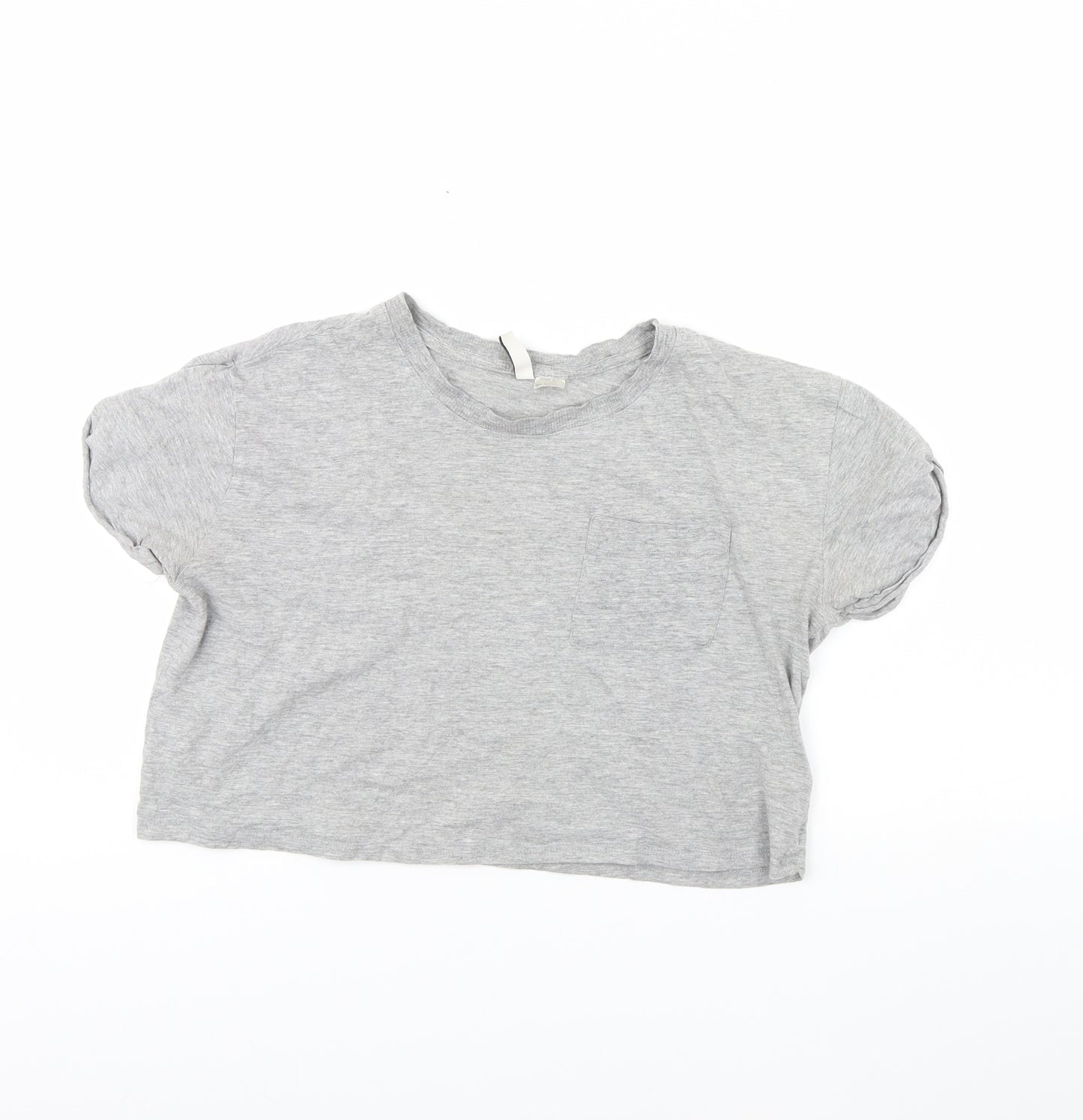 Divided Womens Grey   Cropped T-Shirt Size S