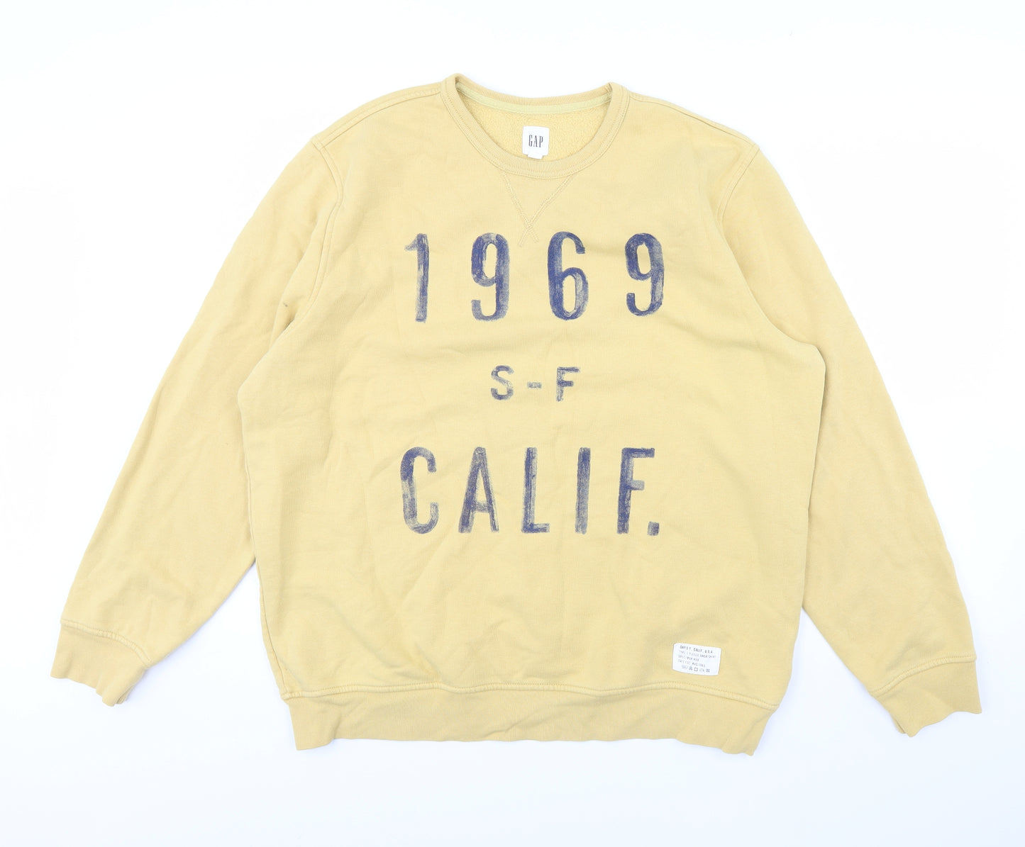 Gap Mens Yellow   Pullover Jumper Size XL