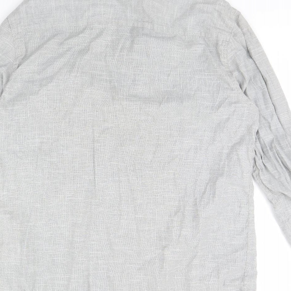 Peacocks Mens Grey    Dress Shirt Size L