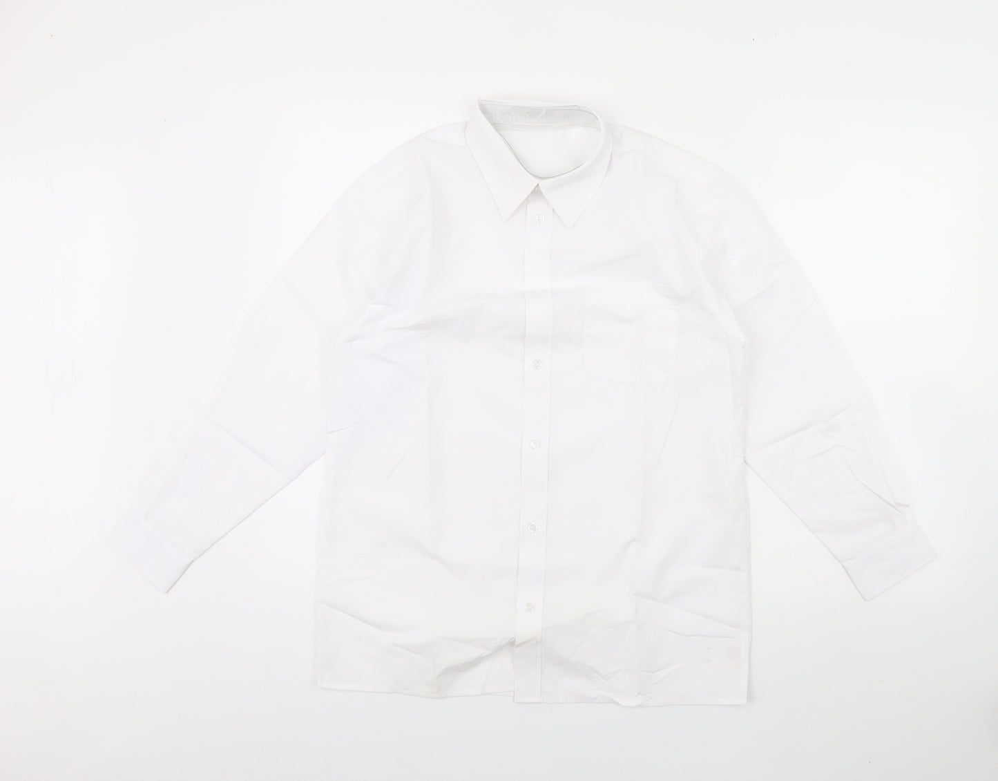 Back to School Boys White   Basic Button-Up Size 13 Years  - school