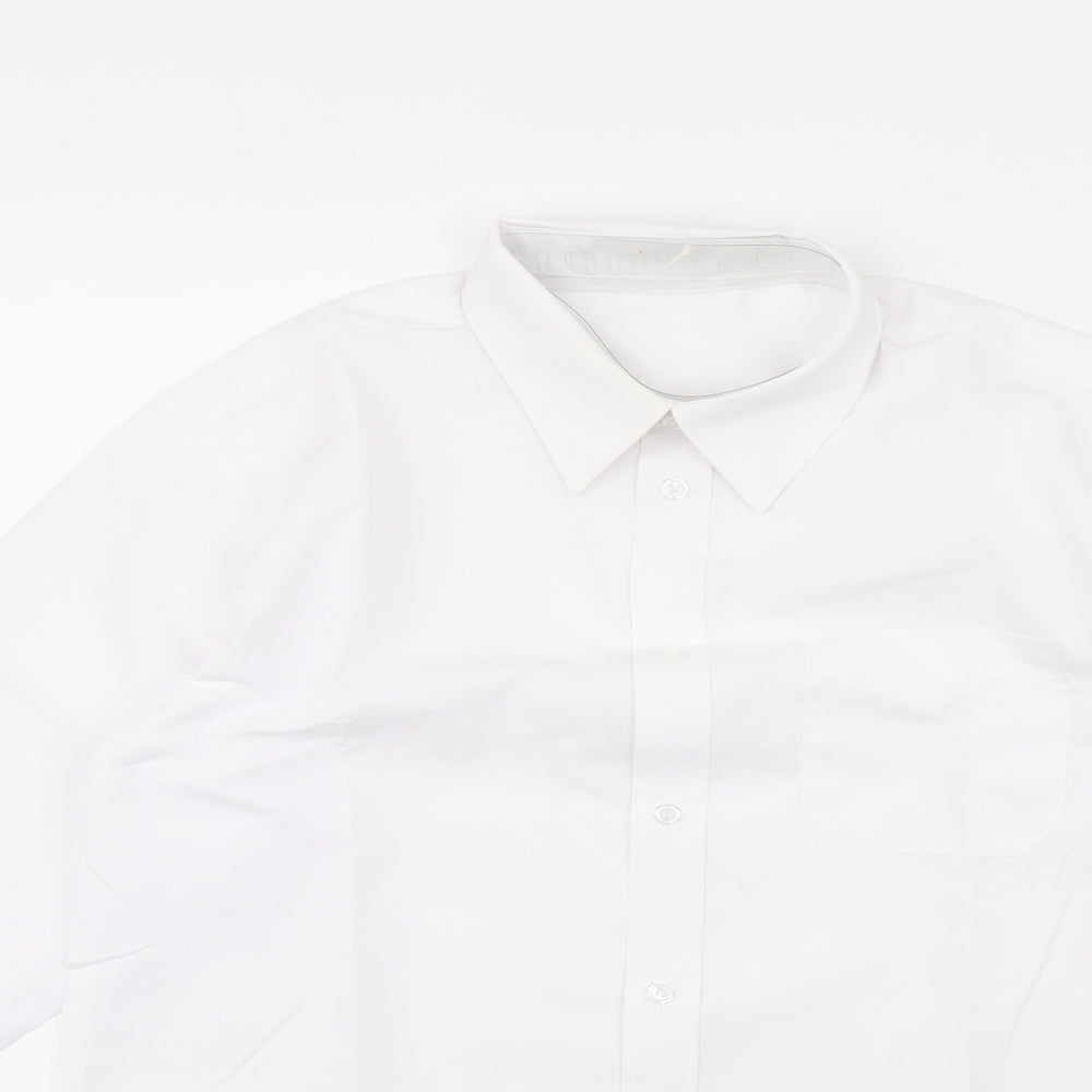 Back to School Boys White   Basic Button-Up Size 13 Years  - school