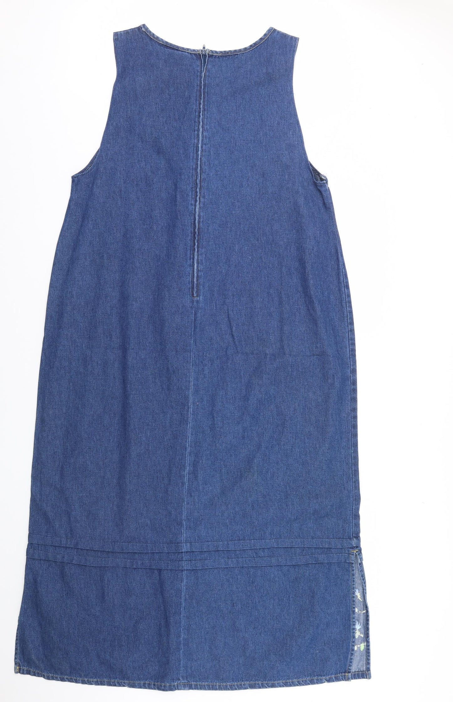 Sara Womens Blue  Denim Pinafore/Dungaree Dress  Size 20