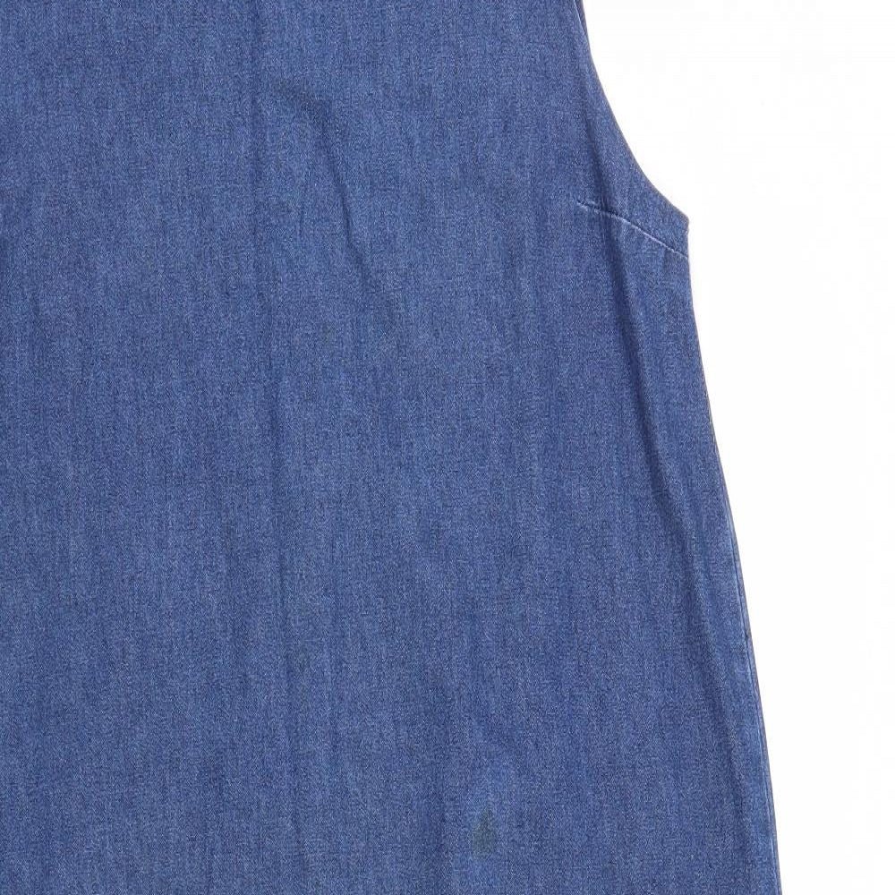 Sara Womens Blue  Denim Pinafore/Dungaree Dress  Size 20