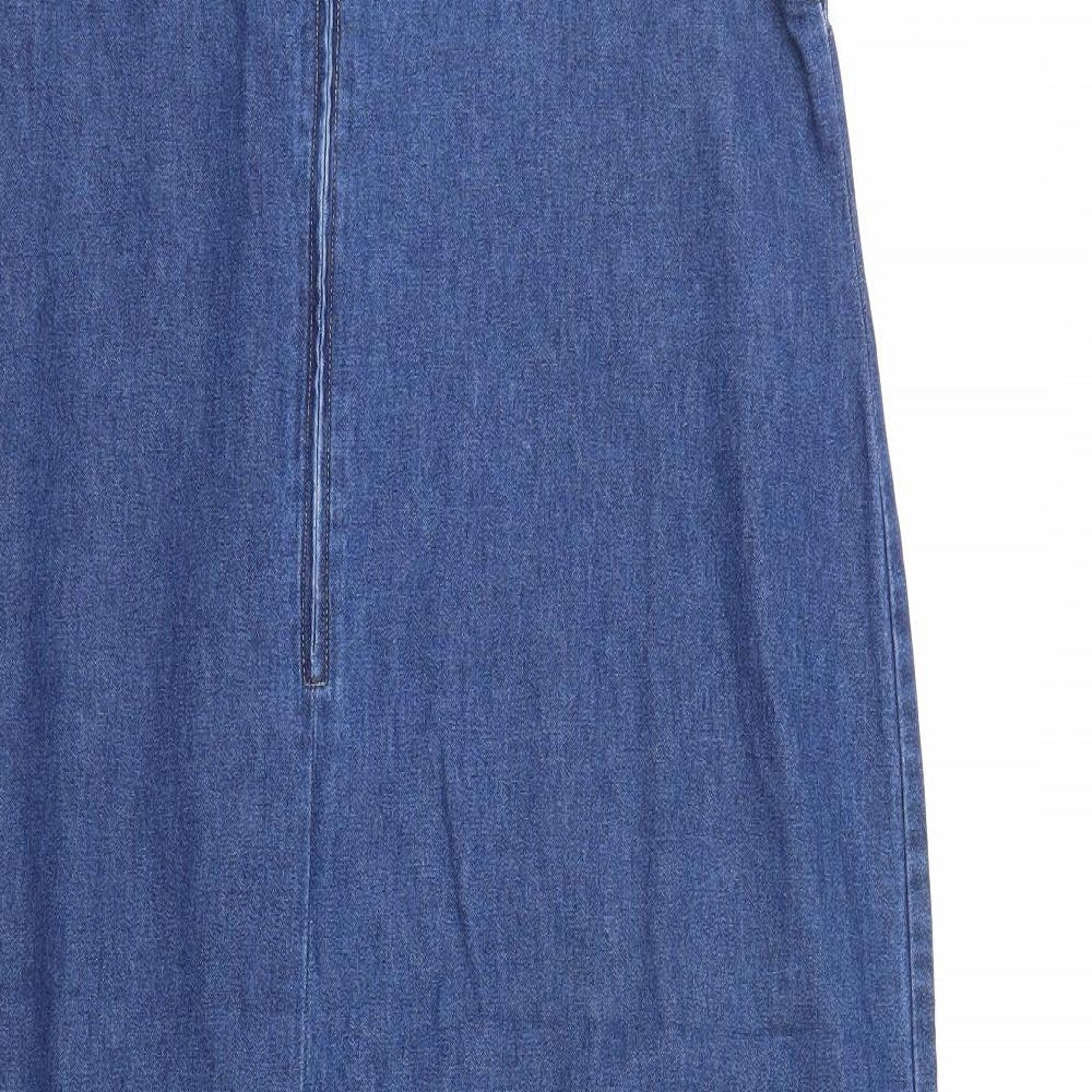 Sara Womens Blue  Denim Pinafore/Dungaree Dress  Size 20