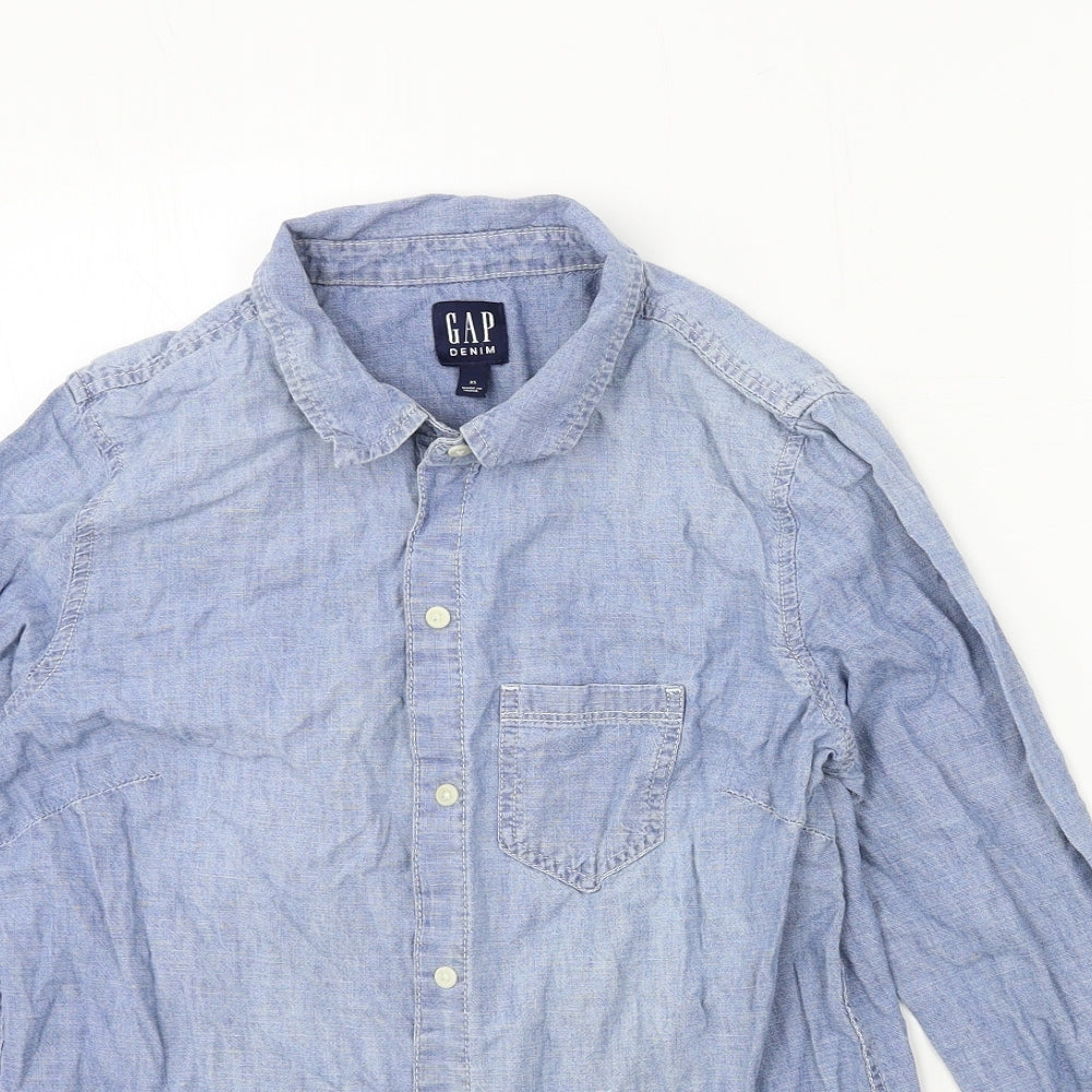 Gap Mens Blue  Denim  Button-Up Size XS
