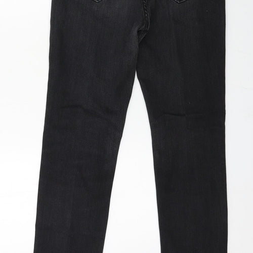 Uniqlo Womens Black  Denim Straight Jeans Size 26 in L33 in