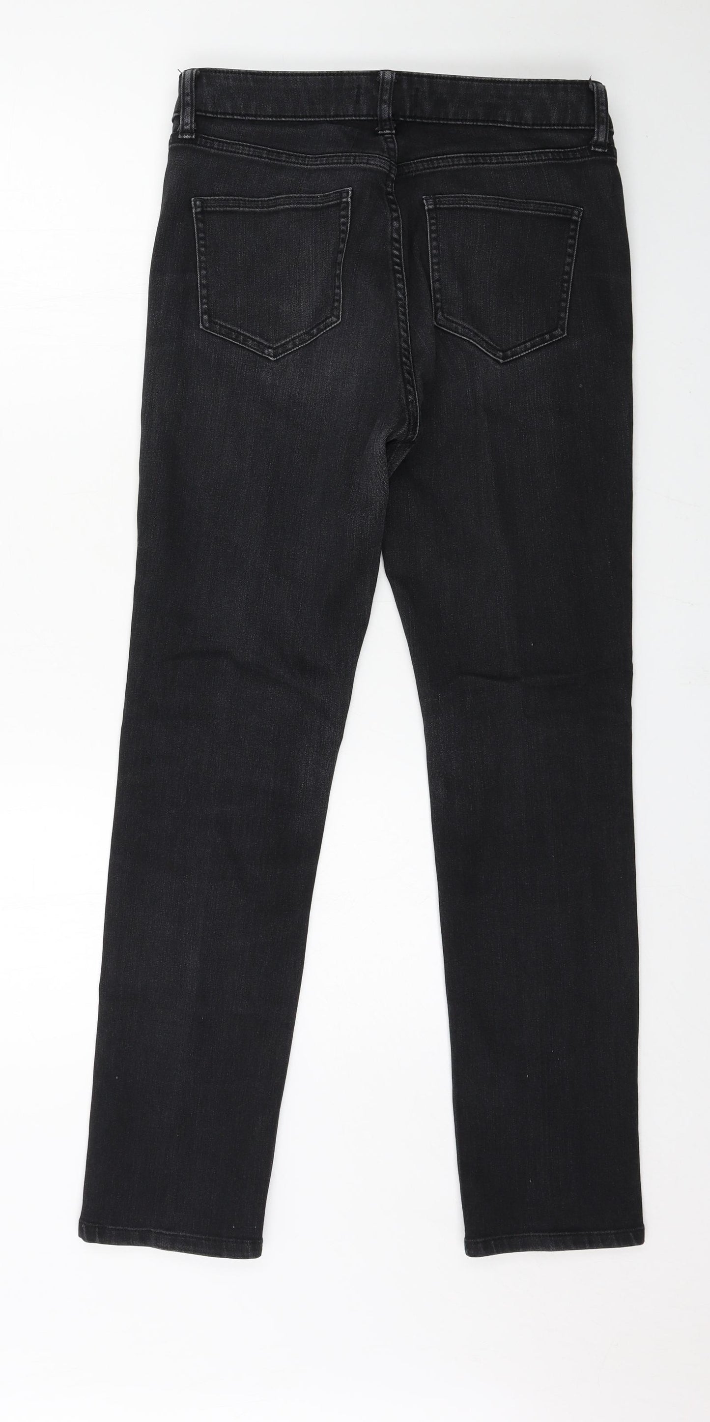 Uniqlo Womens Black  Denim Straight Jeans Size 26 in L33 in