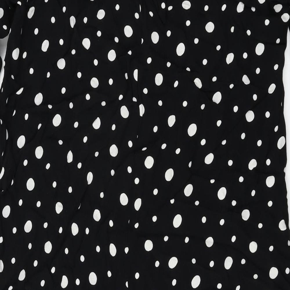 Marks and Spencer Womens Black Polka Dot  A-Line  Size 14