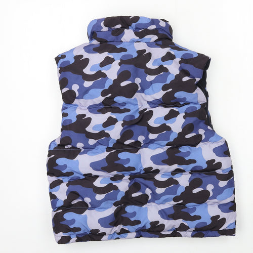 WTX Boys Blue Camouflage  Gilet Jacket Size S