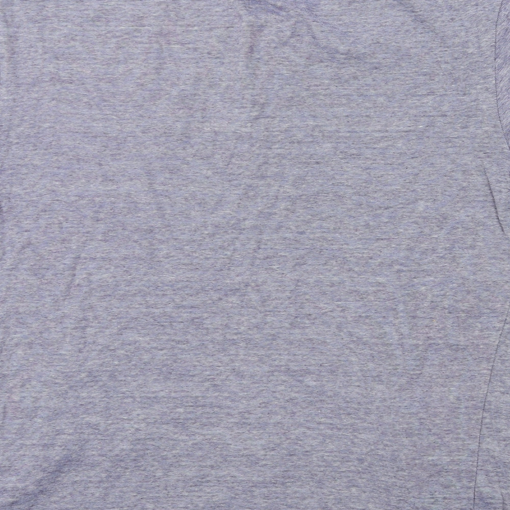 Prworn Mens Blue Striped Jersey  T-Shirt Size M