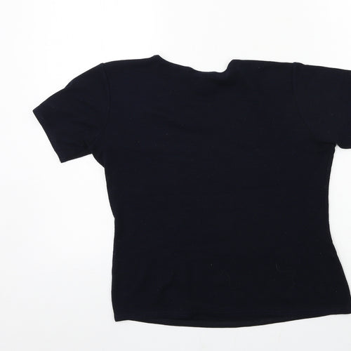 Goya Womens Blue  Jersey Basic T-Shirt Size M