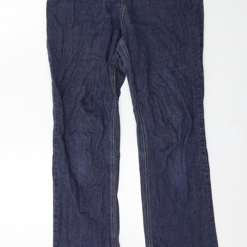 Casual Basix Womens Blue  Denim Straight Jeans Size 12 L29 in