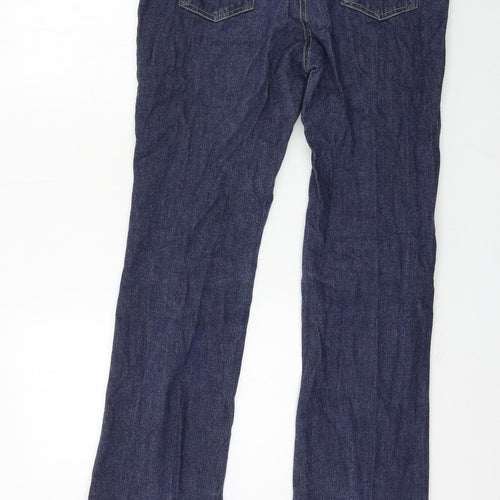 Casual Basix Womens Blue  Denim Straight Jeans Size 12 L29 in
