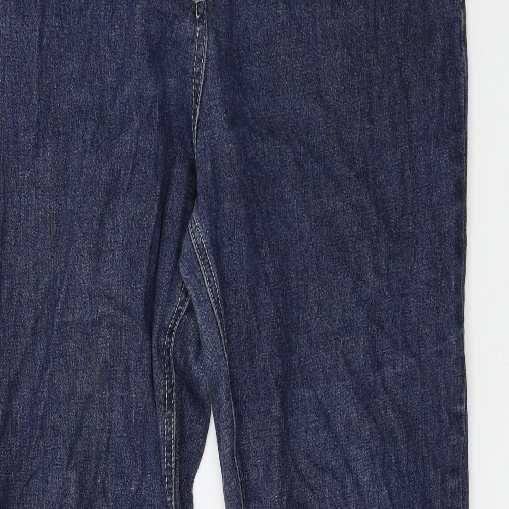 Casual Basix Womens Blue  Denim Straight Jeans Size 12 L29 in